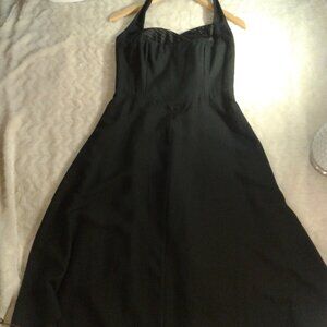 NEW! Vintage Classic Halter Black Dress